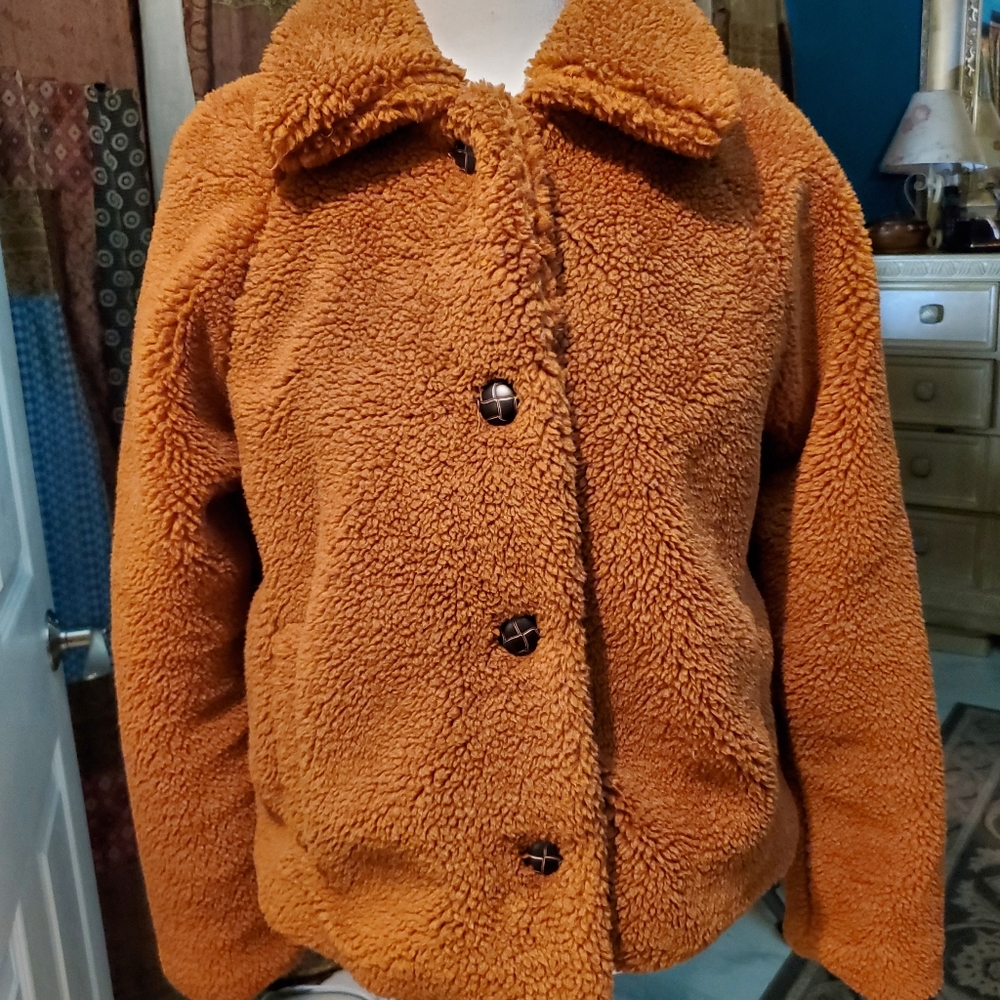 Only Teddy Jacket Medium NWOT